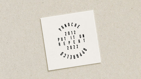 Packaging insert for Panache Apparel